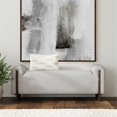 thumbnail image 7 of Pemberly Row 60" Fabric Upholstered Bench Sand Beige with Ash Wood Frame, 7 of 7