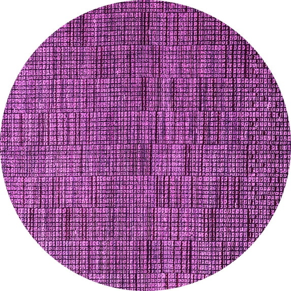 Ahgly Company Indoor Round Abstract Pink Modern Area Rugs, 4' Round