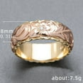thumbnail image 2 of BNNG Exquisitely Carved Rose Two Tone Women's Ring European And American Wedding Gift Ring Cubic Zirconia Ring Stackable Vintage Rings Statement Rings for Women, 2 of 8