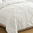 thumbnail image 4 of Sweet Jojo Designs Diamond Tuft Ivory Queen Duvet Cover Bedding Set 3 Piece Set, 4 of 6