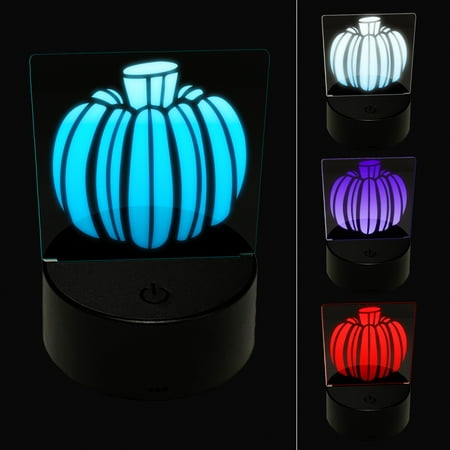 

Fall Autumn Pumpkin LED Night Light Sign 3D Illusion Desk Nightstand Lamp