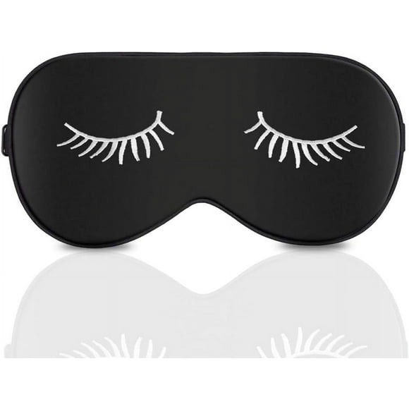 Comfortable Breathable Sleep Mask, Natural Silk Sleep Mask with Adjustable Strap, Blocks All Light for Men Women Teens Kids