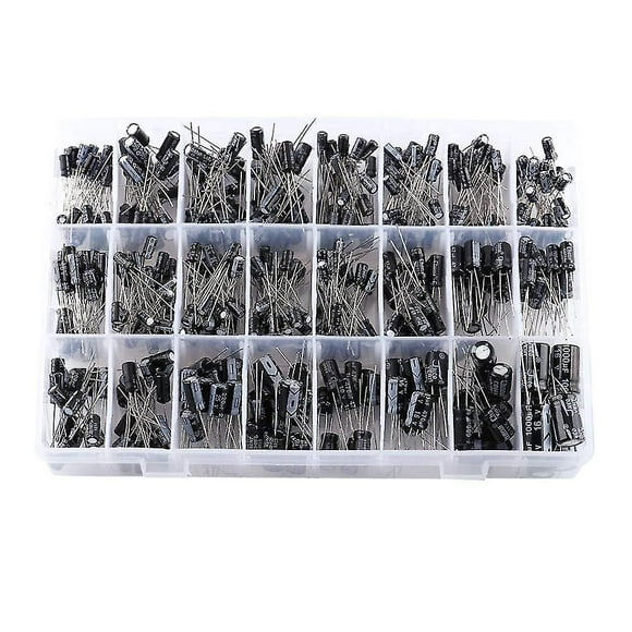 Capacitor Kit, 500pccs Electrolytic Capacitor 24 Microl Values Radial Capacitors In Aluminum 16v-50v 0.1uf1000uf For The Electronic Application