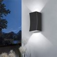 thumbnail image 2 of Lámpara de pared LED de 14 W, moderna, para interior/exterior, resistente al agua, aluminio IP65, luces de pared para sala de estar, dormitorio, pasillo, escalera, camino, jardín, camino (negro-6000 K) brillar Electrónica, 2 of 4