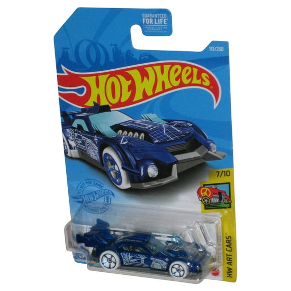 Hot Wheels HW Art 7/10 (2020) Blue GT Hunter Die-Cast Toy Car 113/250