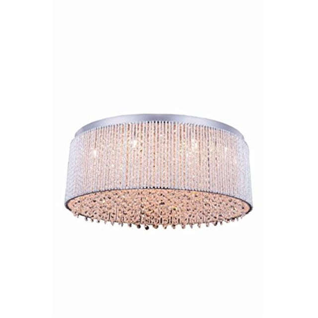 V2092F24C-RC Influx 14 Light Flush Mount, Royal Cut Crystals - Chrome