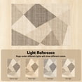 thumbnail image 3 of Pentantan 9'x12' Area Rugs for Living Room, Machine Washable Modern Geometric Neutral Rug, Non Slip Low Pile Waterproof Indoor Carpet for Bedroom Dining Room Office, Easy to Clean, Brown, 3 of 7