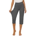 thumbnail image 6 of Capris for Women 2026 Casual Stretch High Waisted Yoga Pants Lightweight Pull On Athletic Trouser with Pockets Dark Gray S, 6 of 8