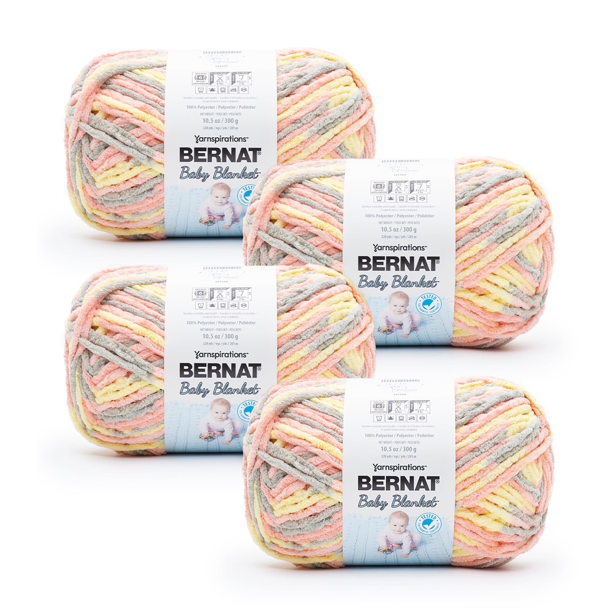 Bernat® Baby Blanket™ 6 Super Bulky Polyester Yarn, Spring Blossom 10