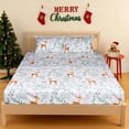 thumbnail image 2 of PC Deep Pocket Queen Sheet Set Fit Breathable Microfiber Soft Queen Size Sheet Set Hotel Style Bed Sheet Set for Women Men Flower, 2 of 7