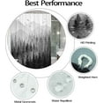 thumbnail image 5 of Black and White Misty Forest Shower Curtain Set Grey Gray Ombre Waterproof Fabric Shower Curtains Nature Tree Mountain Decorative Bathroom Bath Curtain Decor (Black,36"x 72"), 5 of 6