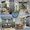 thumbnail image 5 of 1 Panel Outdoor Curtains for Patio Waterproof 54"x108" Ombre Gray Geometric Weatherproof Privacy Outsides Curtains, Modern Abstract Art Grommet Thermal Drapes for Cabana Porch Pergola, 5 of 8