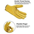 thumbnail image 5 of Clearance hand protector under $7,Heavy Duty Gardening Gloves Men Women Thorn Proof Leather Work Yellow Class Leather Riding Gloves Sport Outdoor Motorcycle Electric Gloves 1PC, 5 of 5