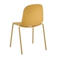 thumbnail image 5 of XDECO Stackable Dining Chair Set of 4, Minimalist Modern Water Resistant Chair for Indoor Outdoor, 300lbs Capacity, Easy Assembly,Mustard Yellow, 5 of 8