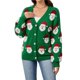 thumbnail image 2 of Suéteres Navideños Tipo Cárdigan para Mujer, Suaves, de Larga y Punto Navideño. Verde M, 2 of 10
