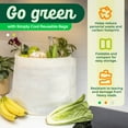 thumbnail image 3 of Simply Cool Reusable Grocery Bags Eco-Friendly - Heavy Duty Large Shopping Bags, 14.5"x14"x6.6" Foldable , Washable  Bulk Tote bag (50 pack Cream), 3 of 9
