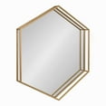 thumbnail image 3 of Kate And Laurel Felicia Modern Hexagon Mirror, 30" x 30", Gold, Geometric Accent Mirror For Wall, 3 of 8