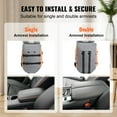 thumbnail image 4 of Console Dog Car Seat, Center Console Dog Booster Seat for Small Dog, Pet Car Seat for Car Armrest with Clip-On Leash 8lbs capacity - Dark Gray, 4 of 5