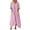 D534/Pink, variant on Afdoent Dresses For Women Elegant Casual Maxi Dress With Solid Color Front Pocket Crew Neck For Everyday Wear Travel Outfits
