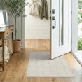 thumbnail image 2 of ODIKA 2'x3' Beige and Taupe Geometric Washable Doormat Modern Abstract Pattern with Subtle Elegance for Entryway, Kitchen, Laundry Room, Non-Slip, Low Pile, 2 of 7