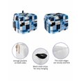 thumbnail image 2 of Fsddascl Blue Black Geometric Small Toaster Cover 2 Slice, Kitchen Appliance Covers, Modern White Blue Abstract Art Toaster Oven Cover with Loop, Bread Machine Cover Polyester Dust Cover Protection, 2 of 5