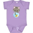 thumbnail image 3 of Inktastic Cute Cat, Little Cat, Kitty, Kitten, Fish Bowl Girls Baby Bodysuit, 3 of 5