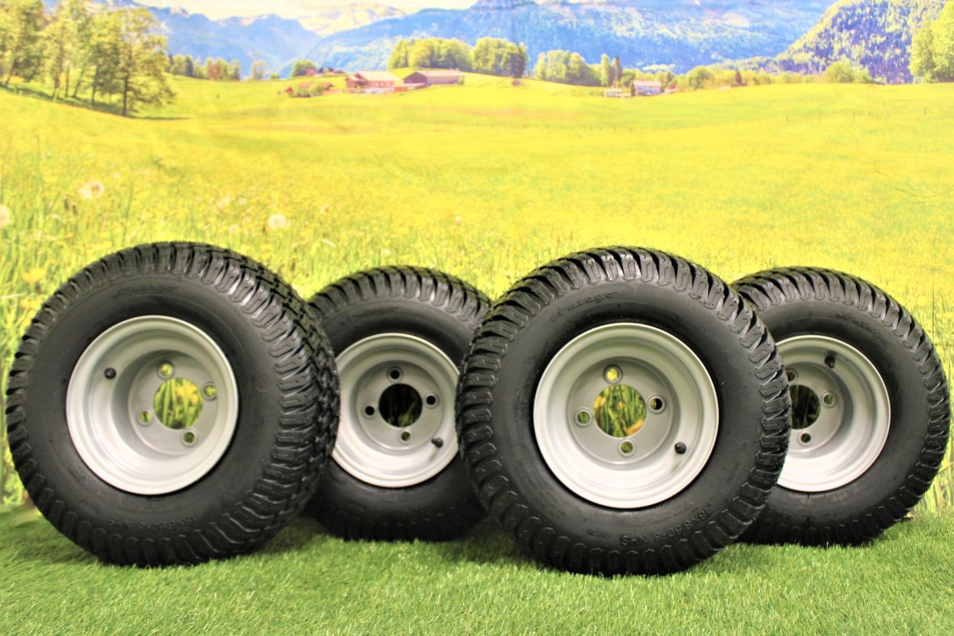 Set Of 2 24x12.00-12 Turf Tires For Lawn Mower/Tractor – 8 Ply, 1710 Lbs Capacity