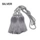 thumbnail image 1 of KDJ 2pcs Large Ball Tassel Curtain Tie Backs, Silver Curtain Rope Tieback, 71cm Length, European Style Window Treatment Hardware Decoration, 1 of 10