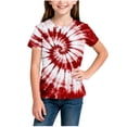 thumbnail image 4 of Ashirexll T-Shirts pour Filles à Manches Courtes Imprimés Col Rond Demi-Manches Haut pour Enfants Décontracté Polyvalent, 4 of 5
