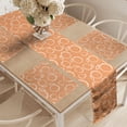 thumbnail image 2 of Ambesonne Peach Table Runner & Placemats, Ripe and Fruits, Placemat 4 pcs + Runner 16"x90", Dark Peach and White, 2 of 2