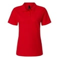 thumbnail image 2 of Gildan Softstyle Women's Pique Short Sleeve Polo Shirt GR648 in Red, 2XL, 2 of 5