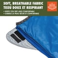 thumbnail image 3 of Ozark Trail 10C Sleeping Bag, 75"(L) x33" (W), Temp Rating +50℉/+10℃, Polyester Fabric, Blue, Black and Grey, 3 of 8