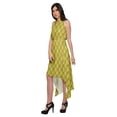 thumbnail image 4 of Moomaya Printed Ladies Sleeveless High-Low Dress Plus Size Kurta For Women, 4 of 5