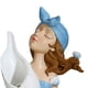 thumbnail image 4 of Estatuil creativa para niña, jarrón, estatua para el hogar para decoración del dormitorio de estar, adorno de cumpleaños Azul Macarena Jarrón de estatuilla de niña, 4 of 4