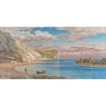 thumbnail image 2 of John Brett 24x14 Black Ornate Framed Double Matted Museum Art Print Titled: Man of War Rocks, Coast of Dorset, 2 of 5
