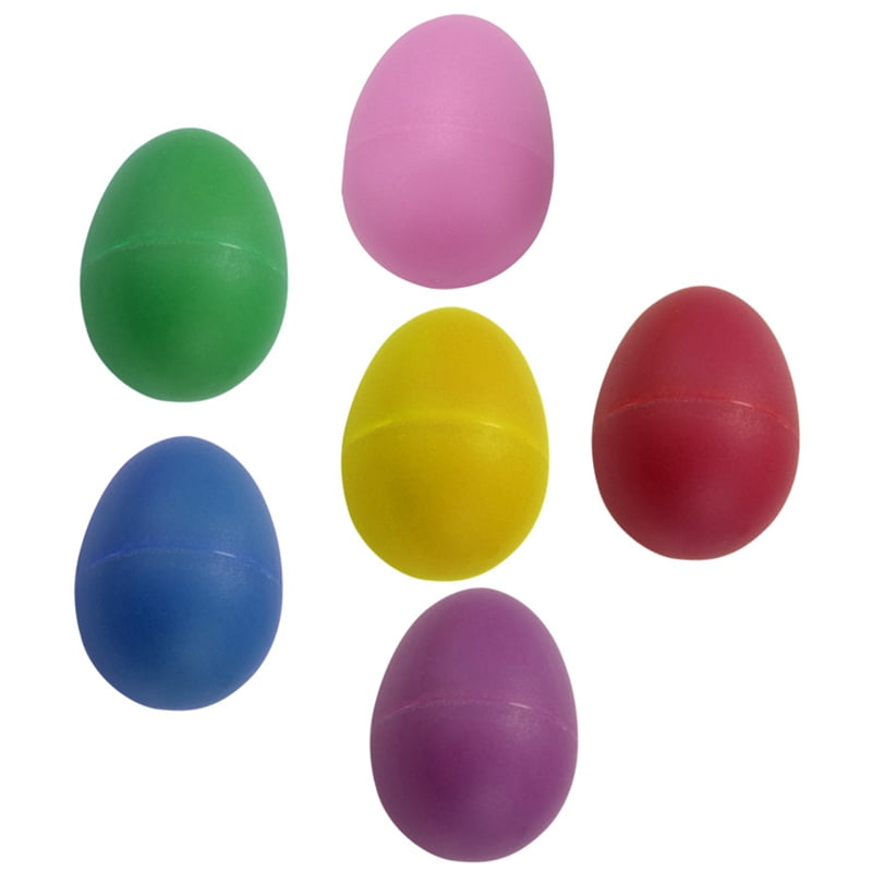 48pcs Plastic Egg Shakers Set 6, Percussion Musical Maracas Eggs Child Percussion Instruments Kids Rhythm Toys