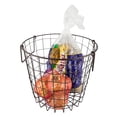 thumbnail image 3 of DII Metal Wire Mesh Stackable Utility Storage Bin, Small Round, 12x12x10", Bronze, 3 of 5