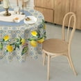 thumbnail image 4 of Oval Lemon Tablecloth 60x102inch, French Lemon Country Farmhouse Spring Summer Waterproof Wrinkle Resistant Washable Tablecloth for Indoor and Outdoor, Holiday Kitchen Restaurant and Party, 4 of 6