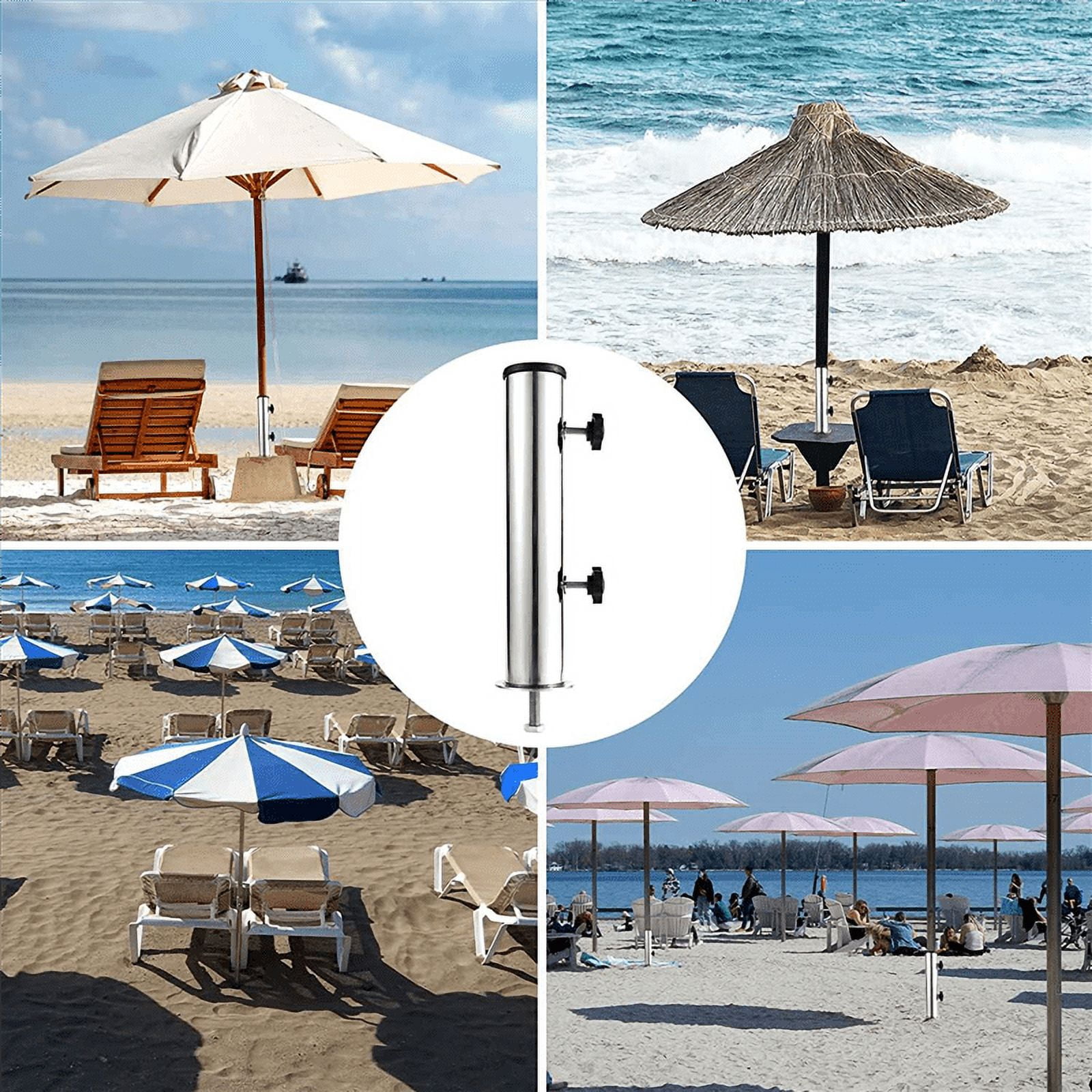 extra large patio umbrella bases Detachable Patio Umbrella Base 4pcs Weighted Sturdy W/Fixed Hook Waterproof  Base