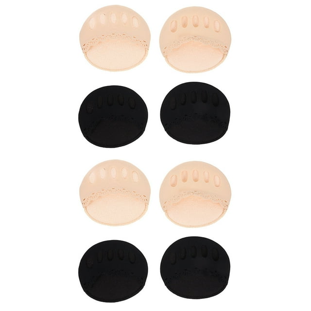 4 pares de calcetines de media palma para mujer, calcetines invisibles para la parte delantera del pie, calcetines con dedos separados