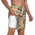 thumbnail image 3 of Picia Animal Truck pattern Mens Swim Trunks with Compression Liner Stretch Beach Shorts Quick Dry with Zipper Pockets No-Chafing Board Shorts-Large, 3 of 9