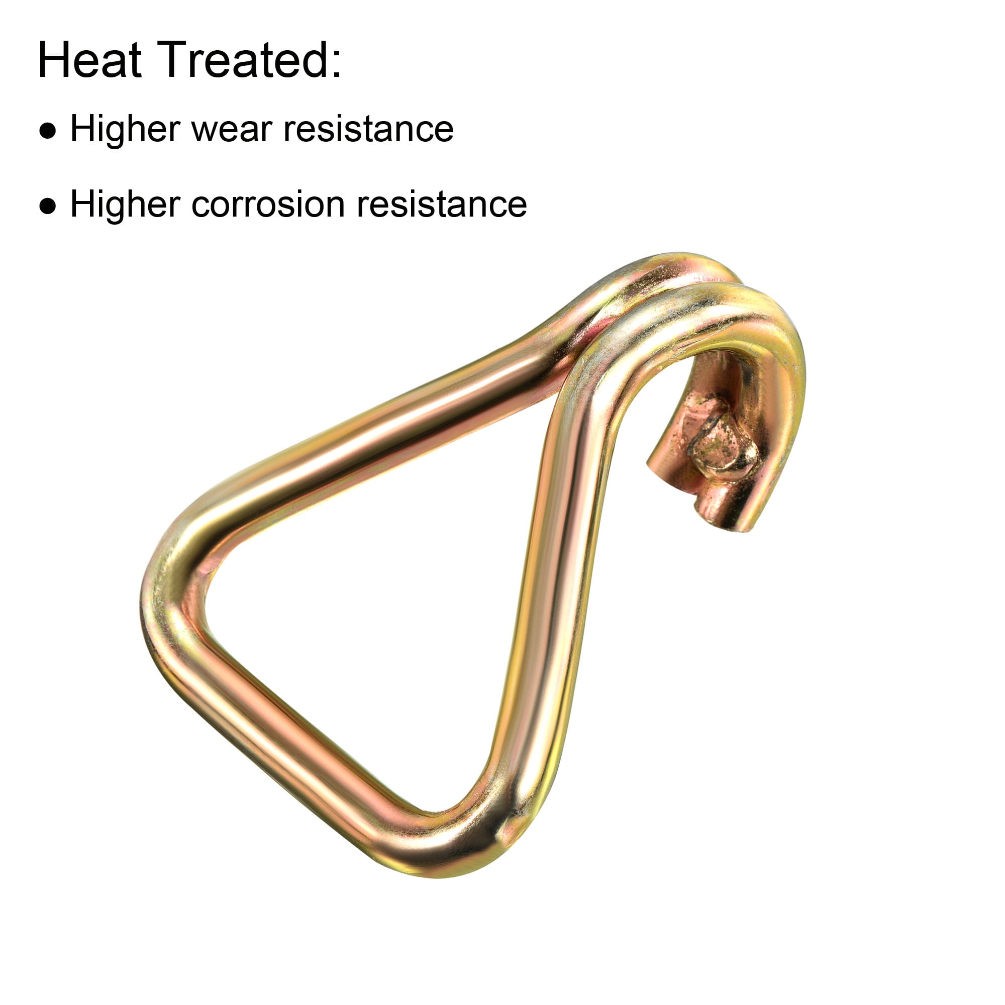 Unique Bargains Ratchet Double J Strap Hook for Tie Down Strap 80x65mm