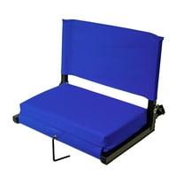 Stadium Chairs for Bleachers with Back Support by Outdoor Leisure Products, Extra-Large Ultra-Padded Seat for Complete Comfort, Easy Carry Handle with Adjustable Shoulder Strap
