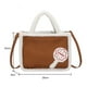 thumbnail image 2 of Bolsa De Mujer Bolsa de hombro de lana de cordero de felpa para mujer de otoño invierno para fiesta (marrón) Likrtyny Para Estrenar, 2 of 9