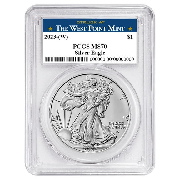 2023 (W) $1 American Silver Eagle PCGS MS70 West Point Label