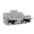 thumbnail image 2 of Lexicon Lyndon Chenille Double Reclining Sofa in Gray, 2 of 5