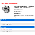 thumbnail image 2 of Rear Wheel Hub Assembly - Compatible with 1996 - 2000 Dodge Caravan 1997 1998 1999, 2 of 2