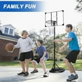 thumbnail image 5 of Portable Basketball Hoop,Outdoor Basketball Hoop Adjustable Height 7.5ft - 9.2ft,32 Inch Backboard with 2 Wheels for Kids Youth and Adults in Backyard Driveway,Transparent, 5 of 6