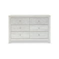 thumbnail image 2 of Benjara 6 Drawer Modern Wide Wood Dresser with Medallion Details, White washed, 61 Inch, 2 of 6