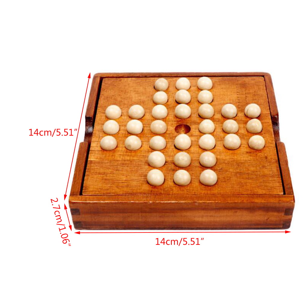 Details about   Wooden Tic Tac Toe and Solitaire Board Game for Kids and Adults SU